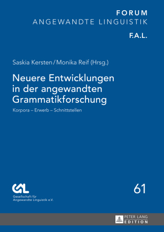 Cover image: Neuere Entwicklungen in der angewandten Grammatikforschung 1st edition 9783631733479