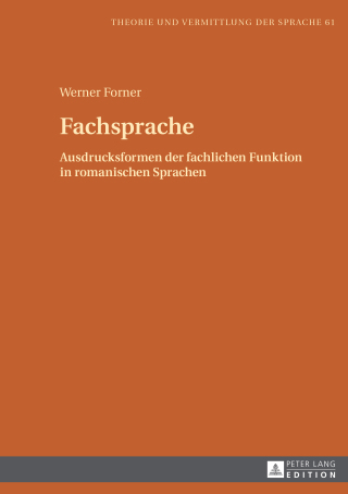 Cover image: Fachsprache 1st edition 9783631733226