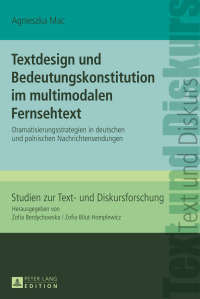 Imagen de portada: Textdesign und Bedeutungskonstitution im multimodalen Fernsehtext 1st edition 9783631734100