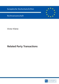 Titelbild: Related Party Transactions 1st edition 9783631734841