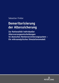 Imagen de portada: Demeritorisierung der Alterssicherung 1st edition 9783631742471