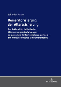 صورة الغلاف: Demeritorisierung der Alterssicherung 1st edition 9783631742471