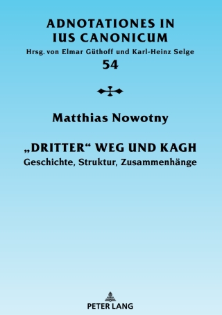 Cover image: «Dritter» Weg und KAGH 1st edition 9783631742624