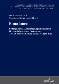 Cover image: Emotionen 1st edition 9783631744734
