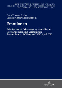 Cover image: Emotionen 1st edition 9783631744734