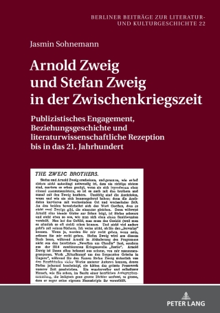 Cover image: Arnold Zweig und Stefan Zweig in der Zwischenkriegszeit 1st edition 9783631746967