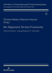 Imagen de portada: Der Allgemeine Teil des Privatrechts 1st edition 9783631740330