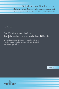 Cover image: Die Kapitalschutzfunktion des Jahresabschlusses nach dem BilMoG 1st edition 9783631749753