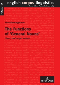 Imagen de portada: The Functions of ‹General Nouns› 1st edition 9783631747582
