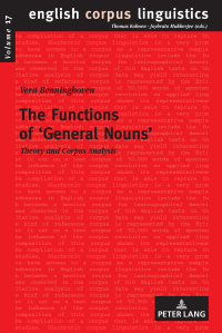 Imagen de portada: The Functions of ‹General Nouns› 1st edition 9783631747582