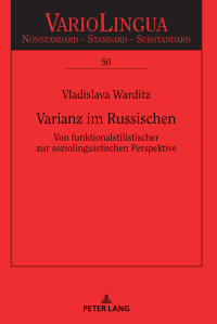 Imagen de portada: Varianz im Russischen 1st edition 9783631748527