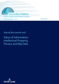 Cover image: Value of Information: Intellectual Property, Privacy and Big Data 1st edition 9783631750131