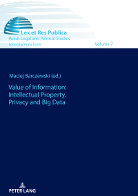 Cover image: Value of Information: Intellectual Property, Privacy and Big Data 1st edition 9783631750131