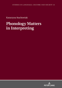 Cover image: Phonology Matters in Interpreting 1st edition 9783631749197