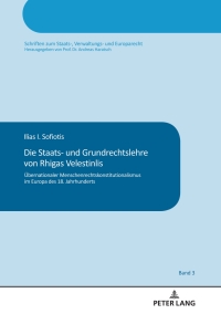 Cover image: Die Staats- und Grundrechtslehre von Rhigas Velestinlis 1st edition 9783631759127