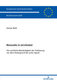 Cover image: «Revocatio in servitutem» 1st edition 9783631764657