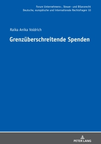 Cover image: Grenzueberschreitende Spenden 1st edition 9783631765722