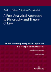 Imagen de portada: A Post-Analytical Approach to Philosophy and Theory of Law 1st edition 9783631746264