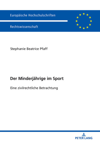 صورة الغلاف: Der Minderjaehrige im Sport 1st edition 9783631766989