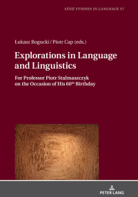 Cover image: Explorations in Language and Linguistics 1st edition 9783631767955