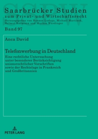 Cover image: Telefonwerbung in Deutschland 1st edition 9783631774359