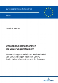 Cover image: Umwandlungsmaßnahmen als Sanierungsinstrument 1st edition 9783631774366