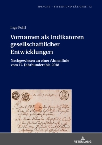 Cover image: Vornamen als Indikatoren gesellschaftlicher Entwicklungen 1st edition 9783631776728
