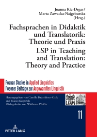 Cover image: Fachsprachen in Didaktik und Translatorik: Theorie und Praxis / LSP in Teaching and Translation: Theory and Practice 1st edition 9783631775332