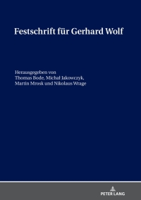 Cover image: Festschrift fuer Gerhard Wolf 1st edition 9783631772737