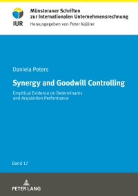 Imagen de portada: Synergy and Goodwill Controlling 1st edition 9783631782408