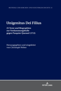 صورة الغلاف: Unigenitus Dei Filius 1st edition 9783631784372