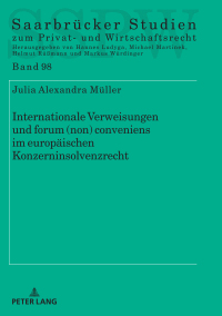 Titelbild: Internationale Verweisungen und forum (non) conveniens im europaeischen Konzerninsolvenzrecht 1st edition 9783631783122