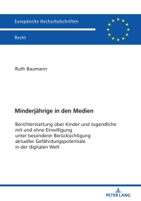 Cover image: Minderjaehrige in den Medien 1st edition 9783631784259
