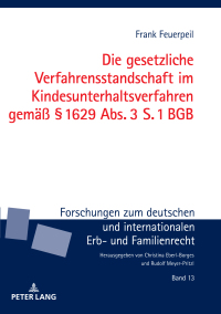 Cover image: Die gesetzliche Verfahrensstandschaft im Kindesunterhaltsverfahren gemaeß § 1629 Abs. 3 S. 1 BGB 1st edition 9783631786949