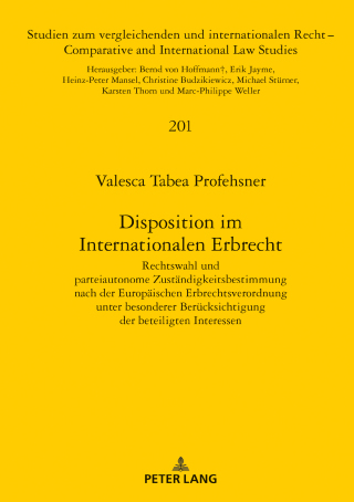 表紙画像: Disposition im Internationalen Erbrecht 1st edition 9783631788783