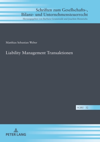 Imagen de portada: Liability Management Transaktionen 1st edition 9783631778814