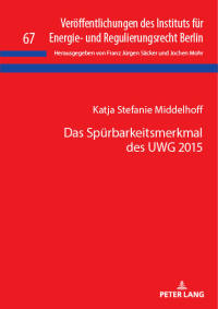 Titelbild: Das Spuerbarkeitsmerkmal des UWG 2015 1st edition 9783631790427