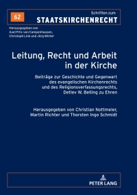 Cover image: Leitung, Recht und Arbeit in der Kirche 1st edition 9783631762714