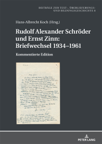 Imagen de portada: Rudolf Alexander Schroeder und Ernst Zinn: Briefwechsel 1934–1961 1st edition 9783631793541