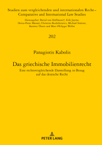 Cover image: Das griechische Immobilienrecht 1st edition 9783631794708