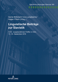 Cover image: Linguistische Beitraege zur Slavistik 1st edition 9783631795750