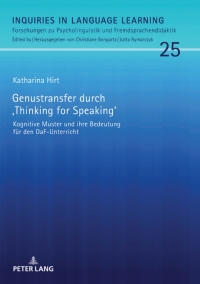 Cover image: Genustransfer durch «Thinking for Speaking» 1st edition 9783631796139