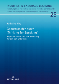 Imagen de portada: Genustransfer durch «Thinking for Speaking» 1st edition 9783631796139