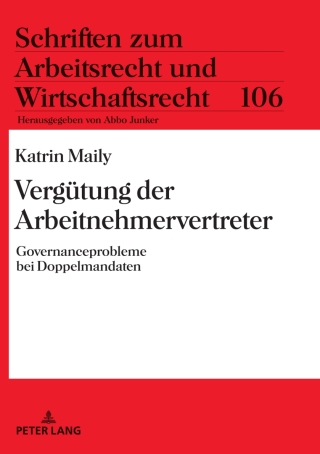 Imagen de portada: Verguetung der Arbeitnehmervertreter 1st edition 9783631791851