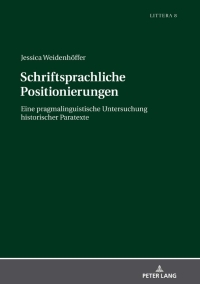 Cover image: Schriftsprachliche Positionierungen 1st edition 9783631788868
