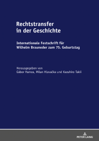 صورة الغلاف: Rechtstransfer in der Geschichte 1st edition 9783631795255