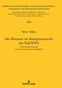 Cover image: Der Konzern im Kompetenzrecht der EuGVVO 1st edition 9783631789049