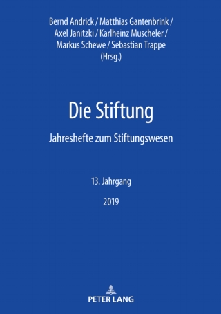 Imagen de portada: Die Stiftung 1st edition 9783631806326
