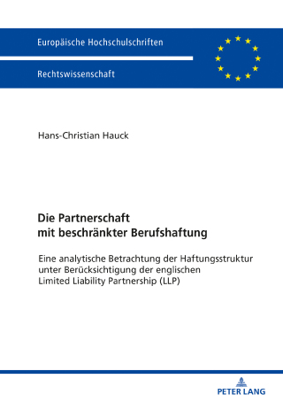 Cover image: Die Partnerschaft mit beschraenkter Berufshaftung 1st edition 9783631805251