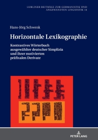Cover image: Horizontale Lexikographie 1st edition 9783631805978